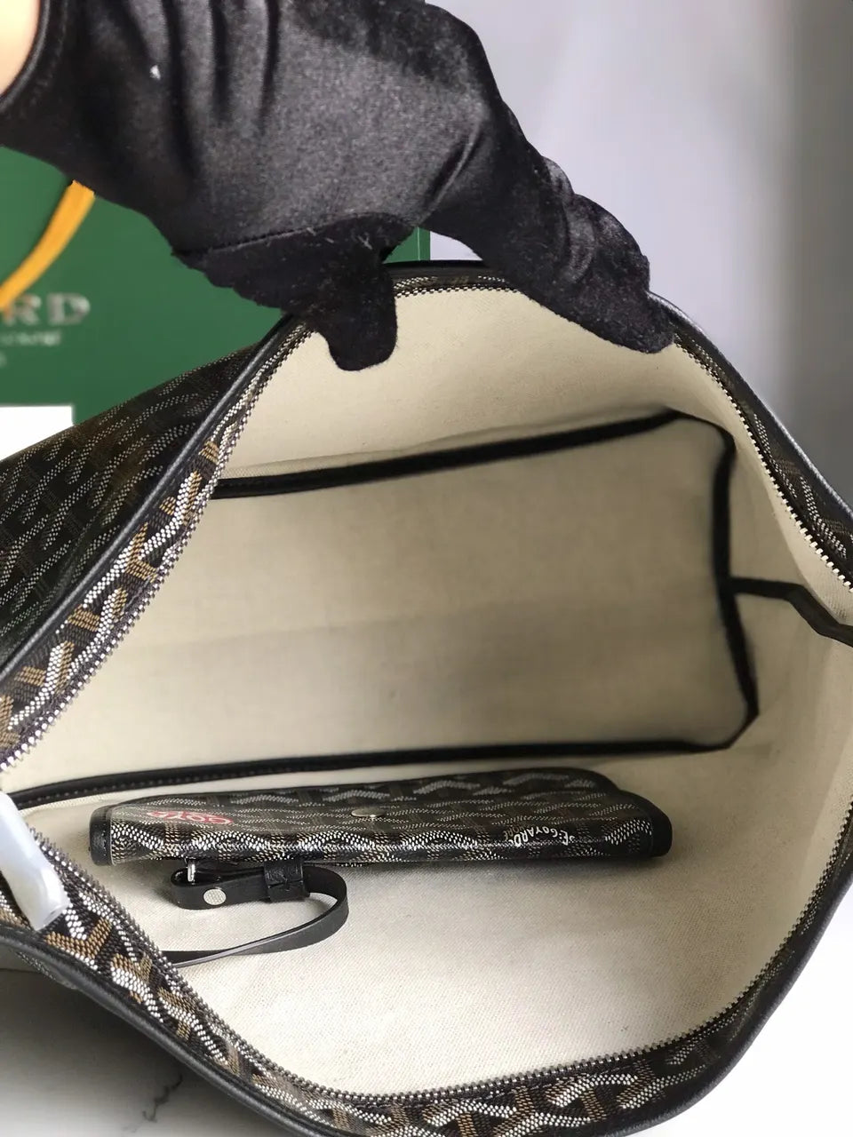 Goyard Olive Green Vendome Hobo - Hình 7