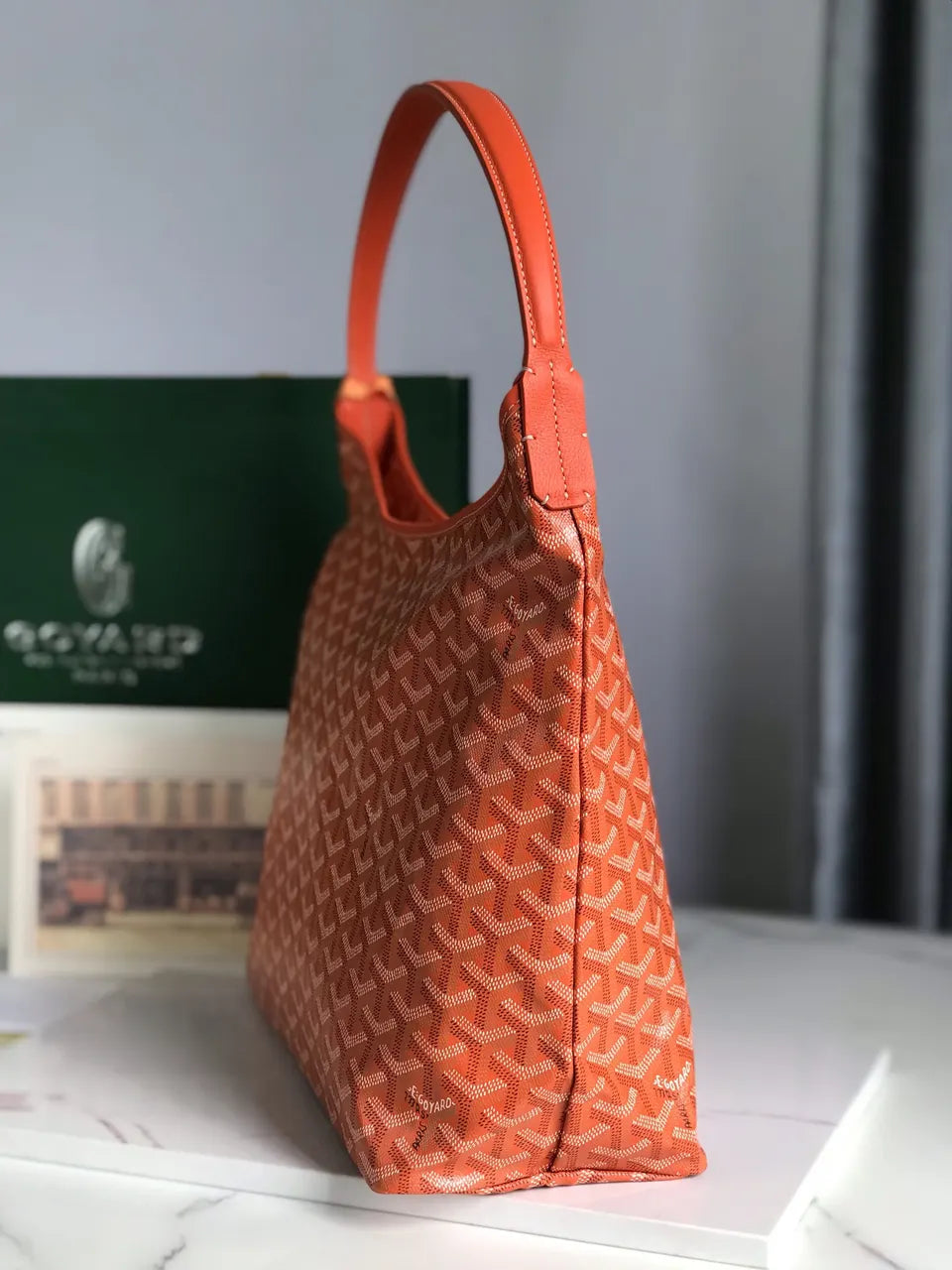 Goyard Orange Vendome Bag - Hình 2