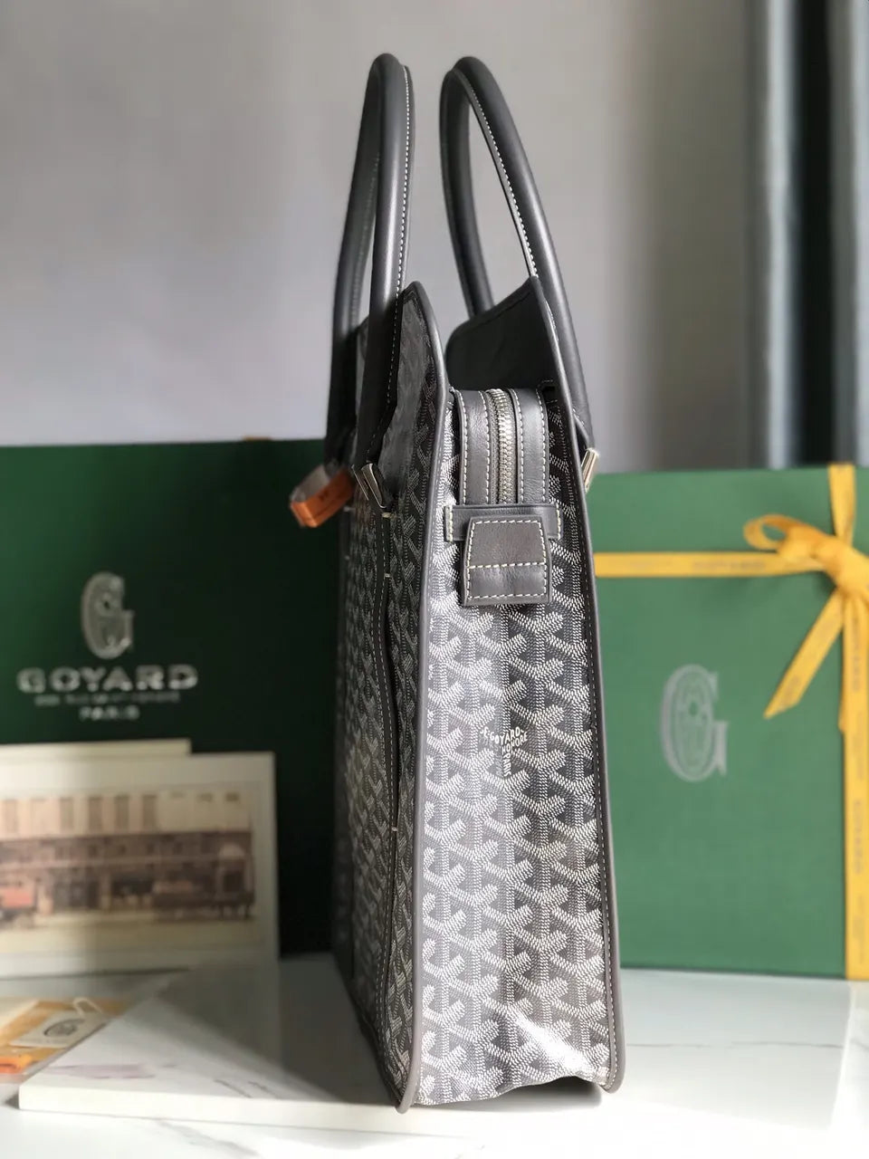 Goyard Graphite Structured Tote - Hình 5