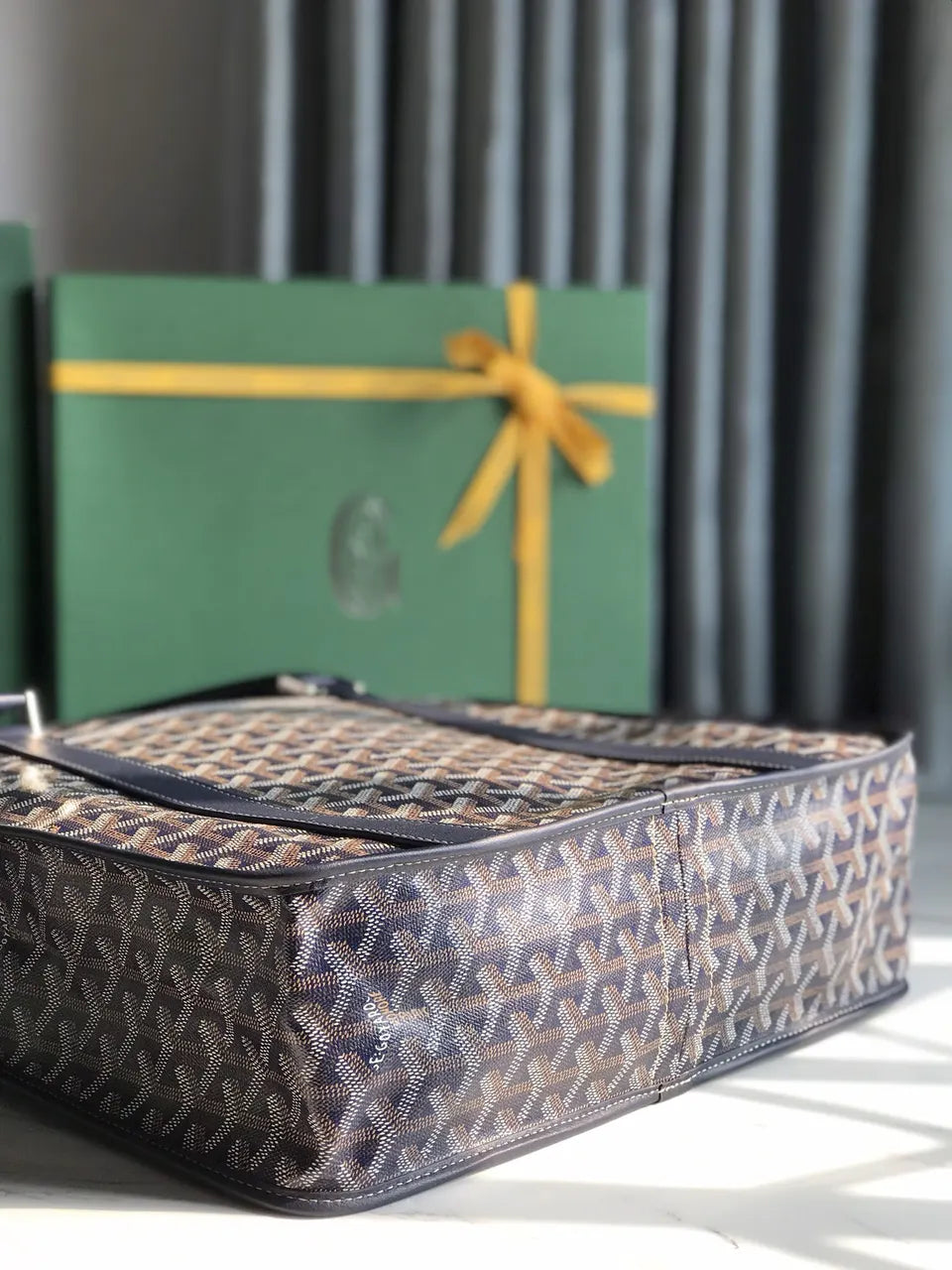 Goyard Blue Navy Cabas Tote - Hình 4