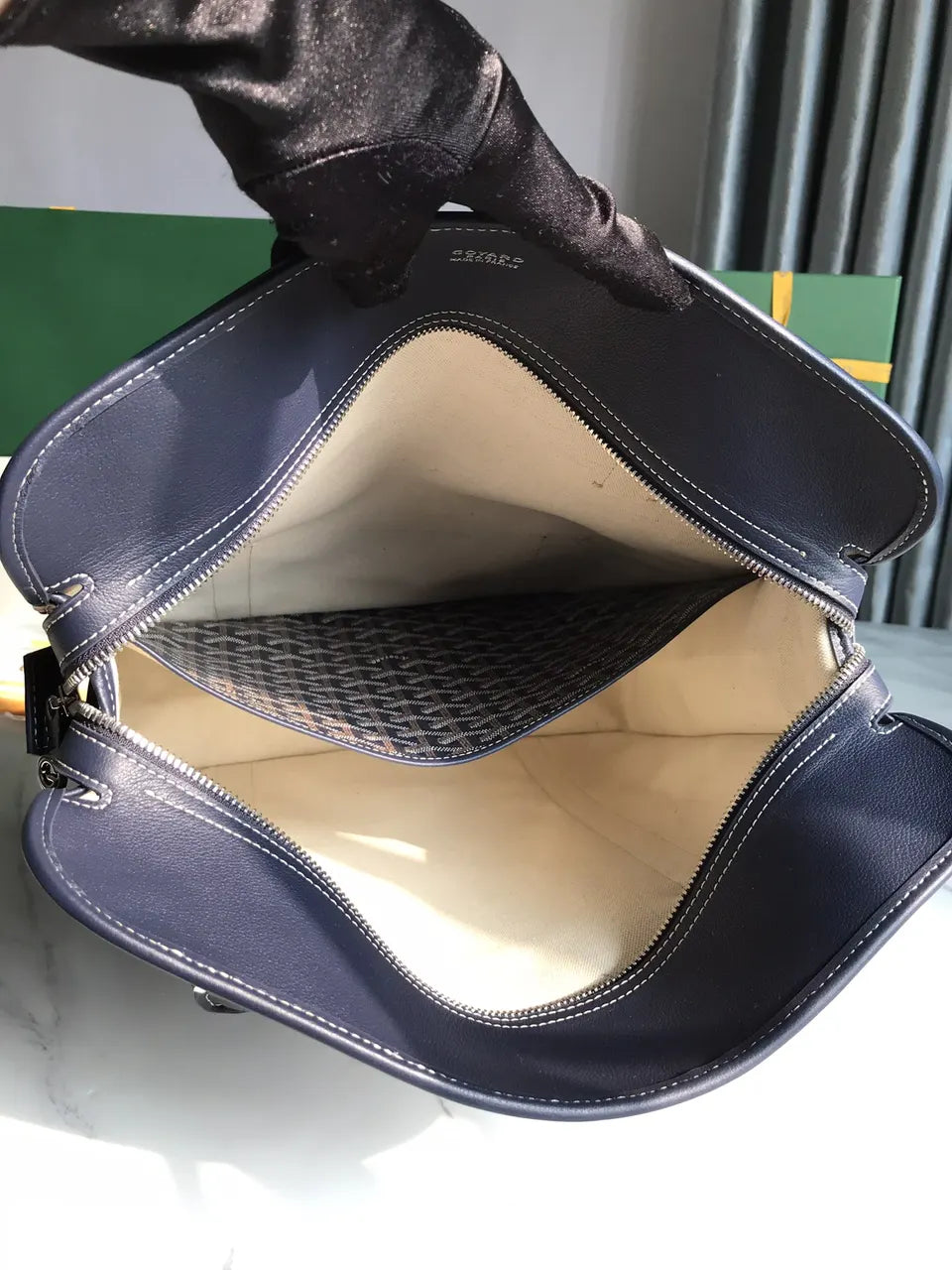 Goyard Blue Navy Cabas Tote - Hình 7