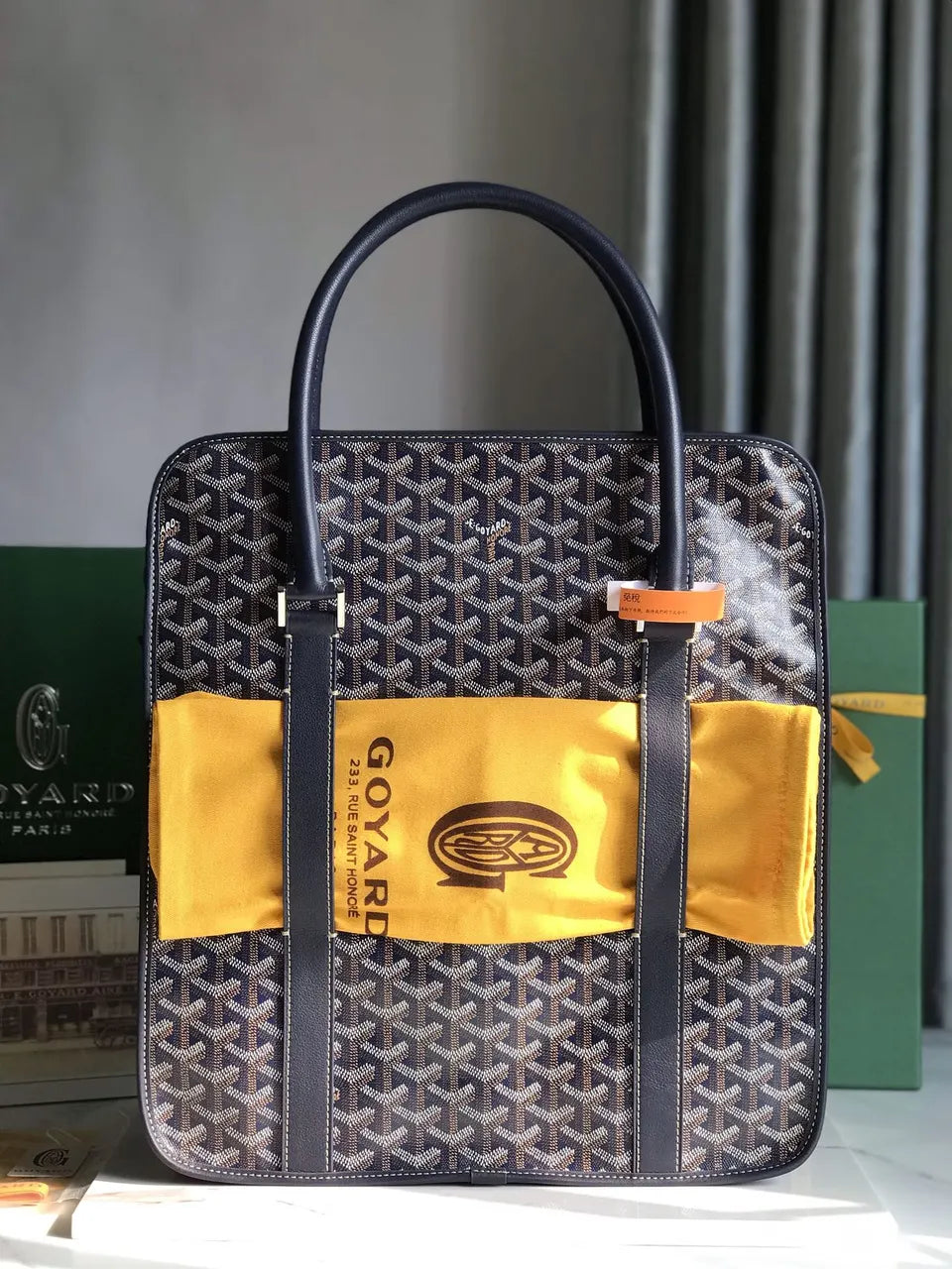 Goyard Blue Navy Cabas Tote - Hình 8