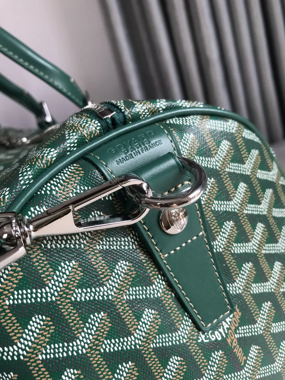 Goyard Green Canvas Duffle Bag - Hình 6