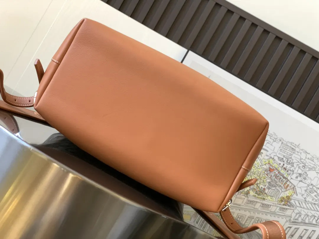 tan Goyard Brown Goyardine Backpack - Hình 3