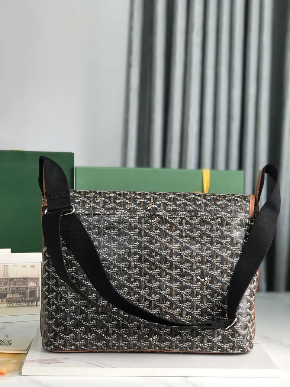 Goyard Brown Messenger Bag - Hình 4