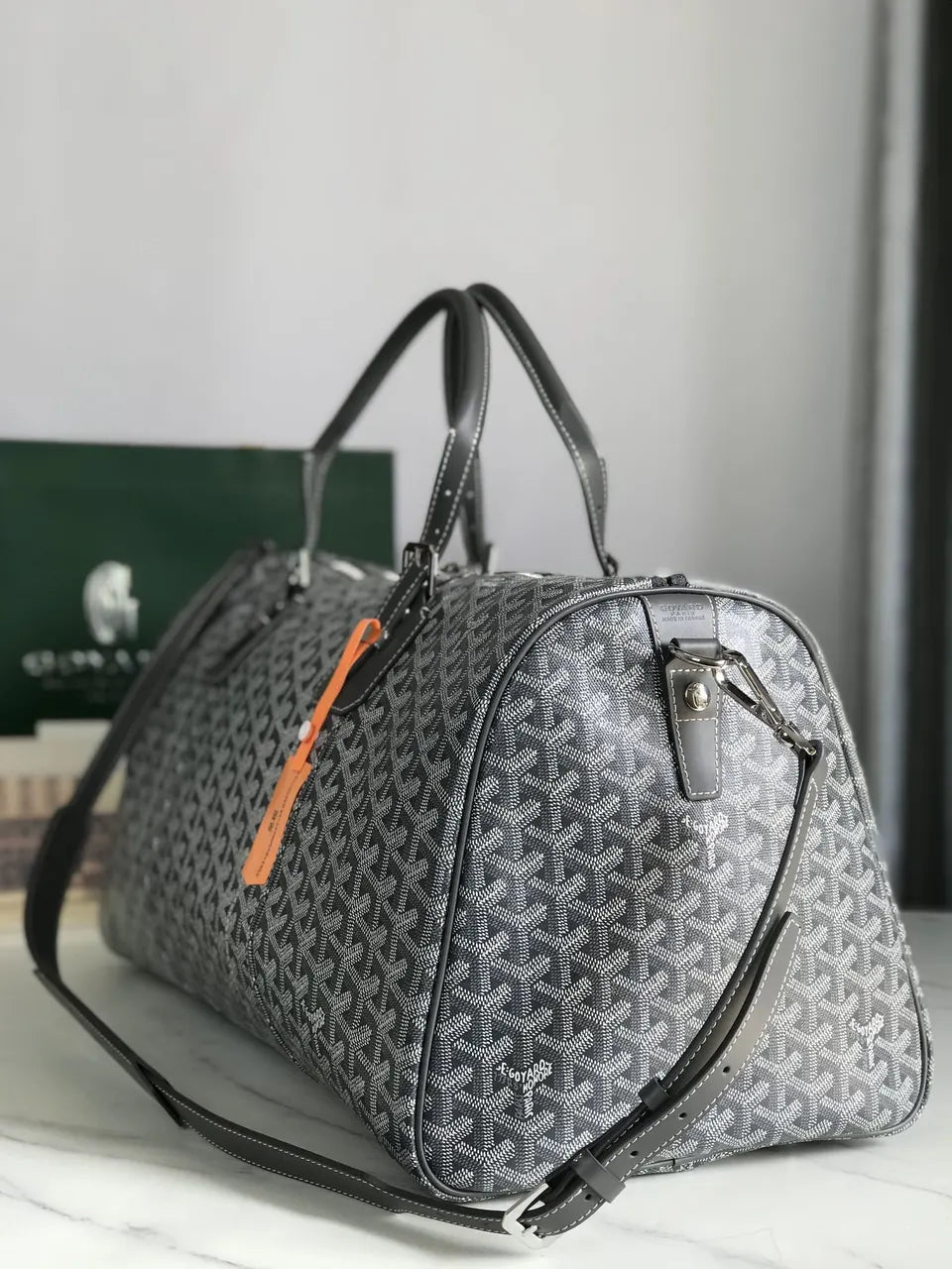 Goyard Black Monogram Travel Bag - Hình 3