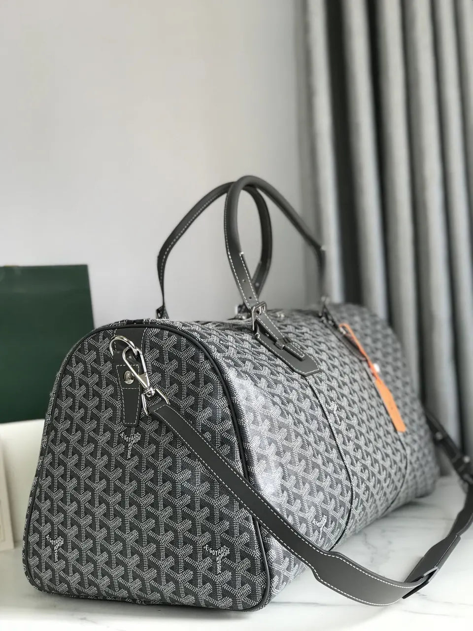 Goyard Black Monogram Travel Bag - Hình 2