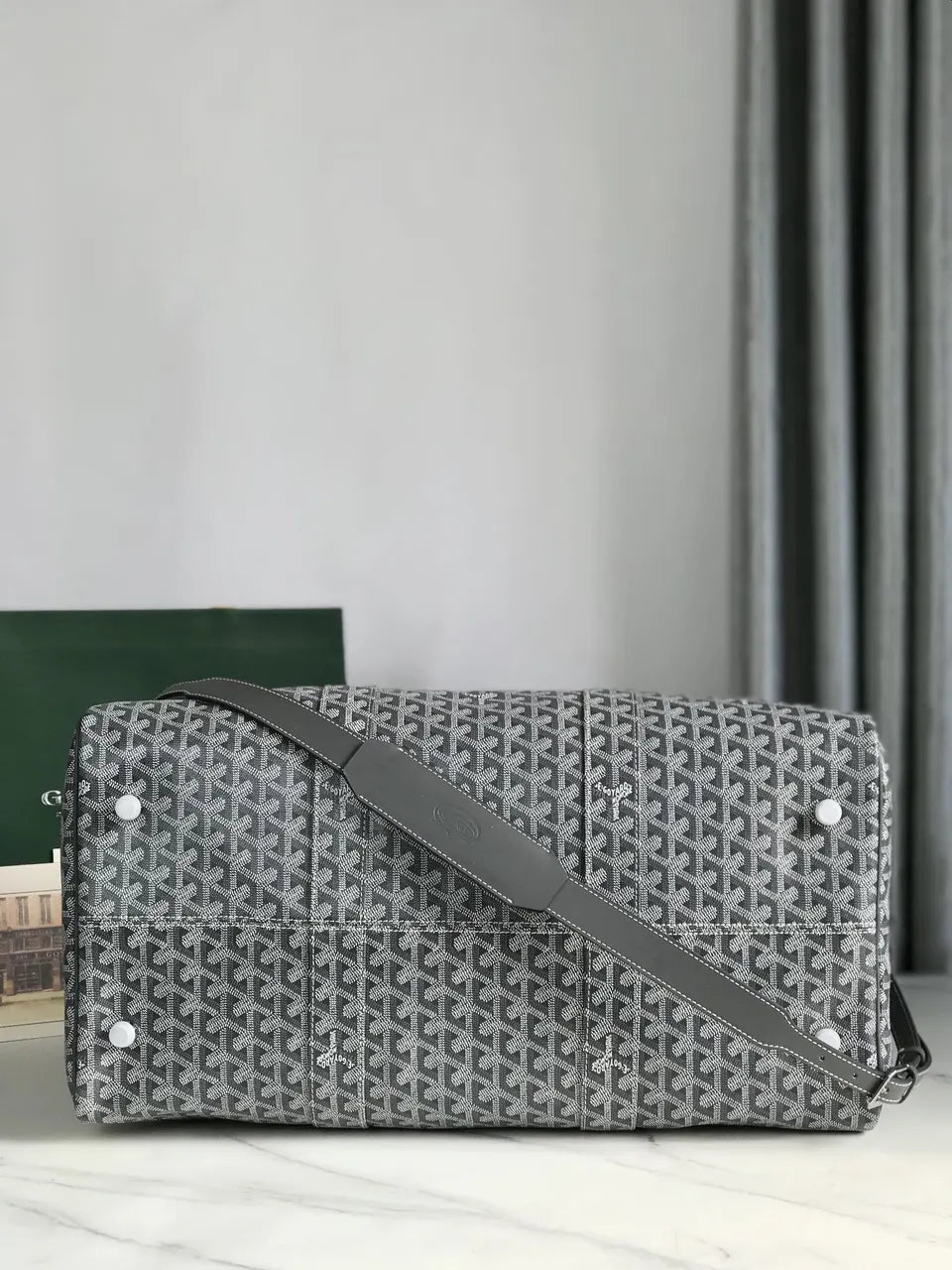 Goyard Black Monogram Travel Bag - Hình 4