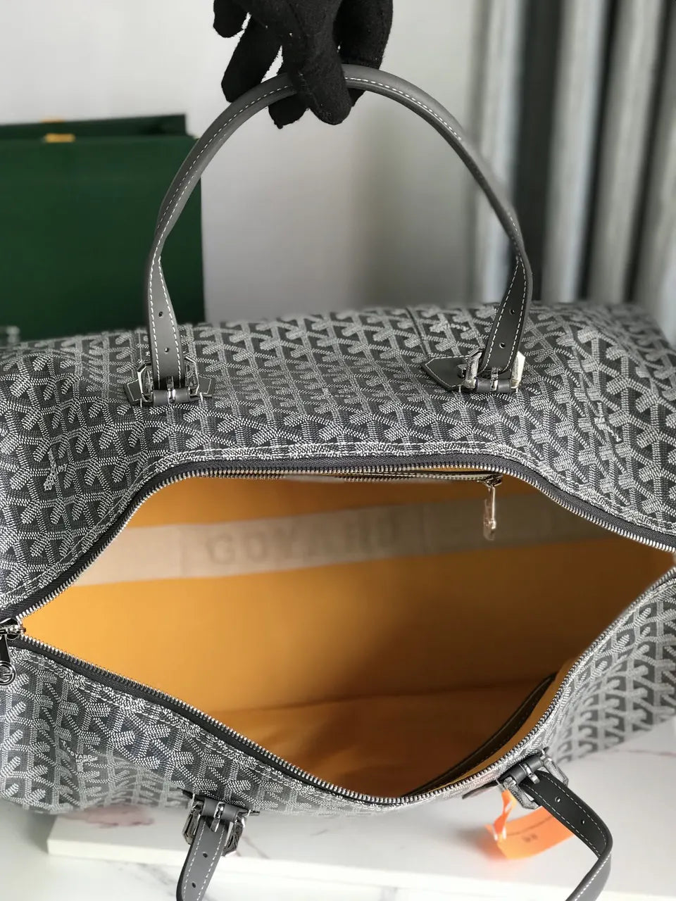 Goyard Black Monogram Travel Bag - Hình 7