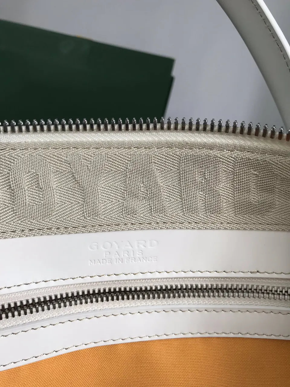 Goyard White Leather Duffel - Hình 9