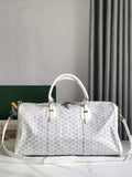 Goyard White Leather Duffel