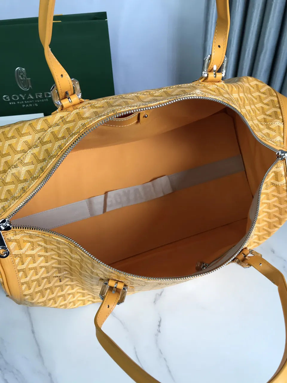 Goyard Yellow Travel Bag - Hình 7