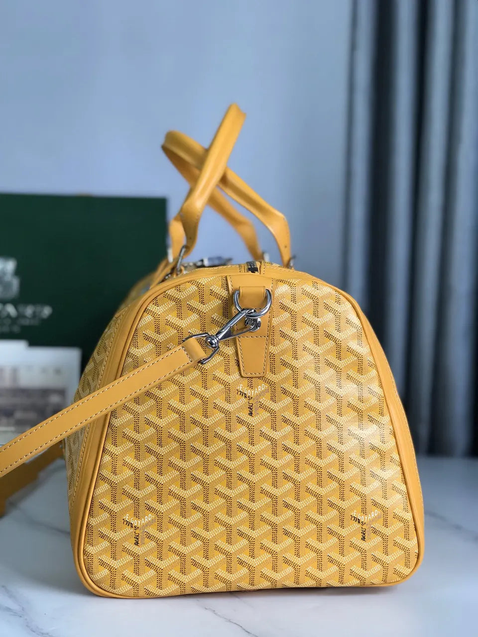 Goyard Yellow Travel Bag - Hình 5