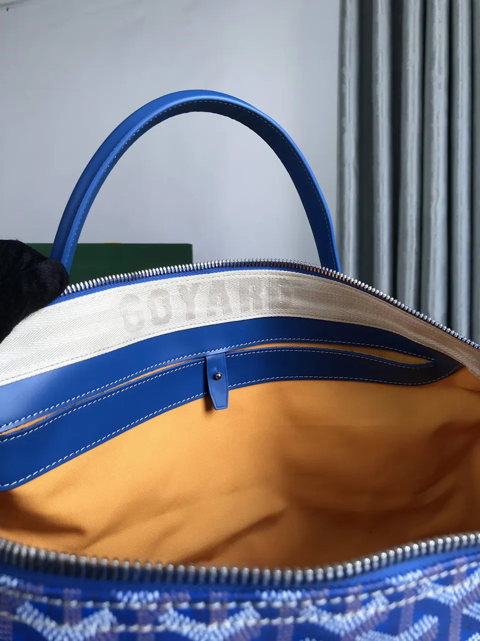 Goyard Blue Travel Bag - Hình 9