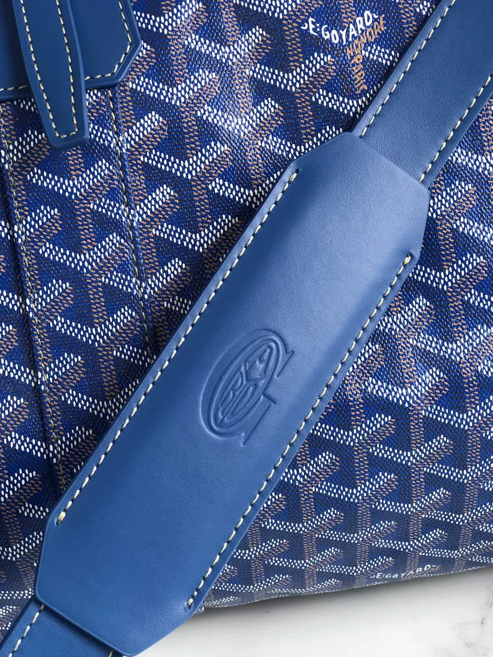 Goyard Blue Travel Bag - Hình 4