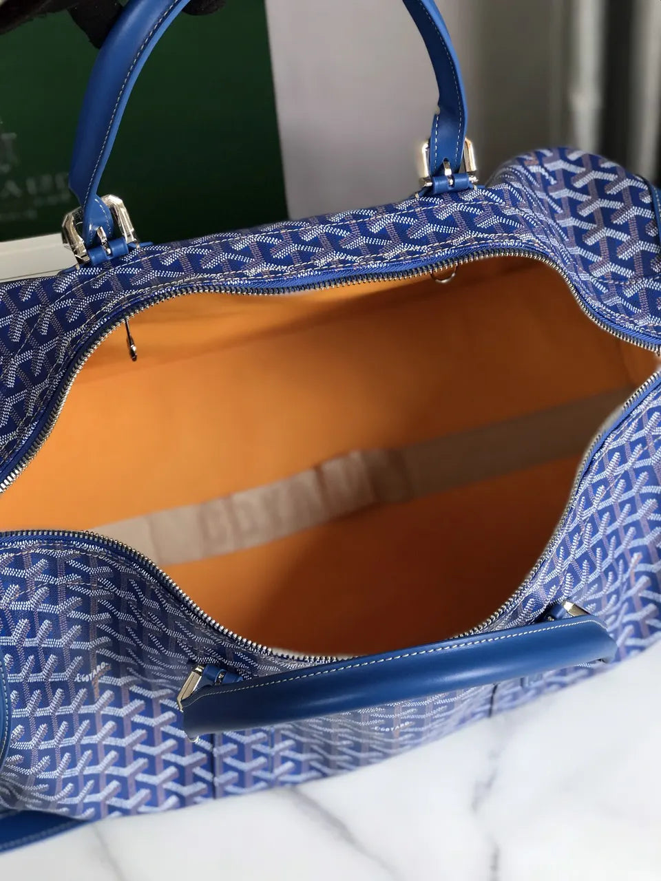 Goyard Blue Travel Bag - Hình 7