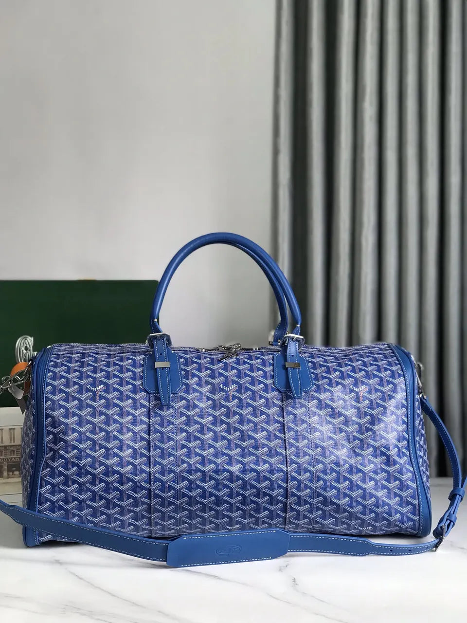 Goyard Blue Travel Bag
