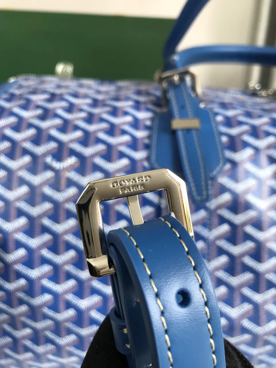 Goyard Blue Travel Bag - Hình 6