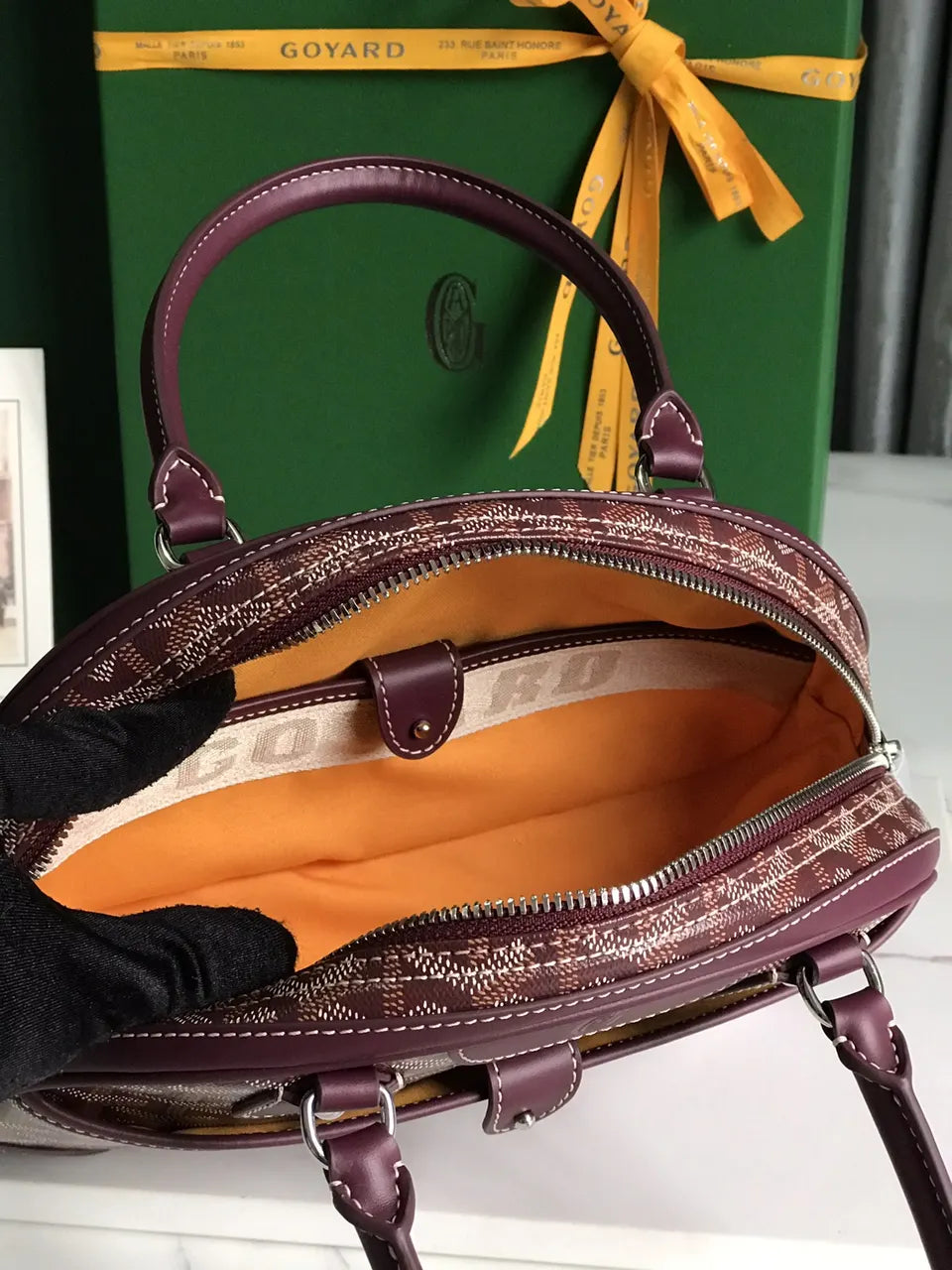 Goyard Plum Dome Bag - Hình 6