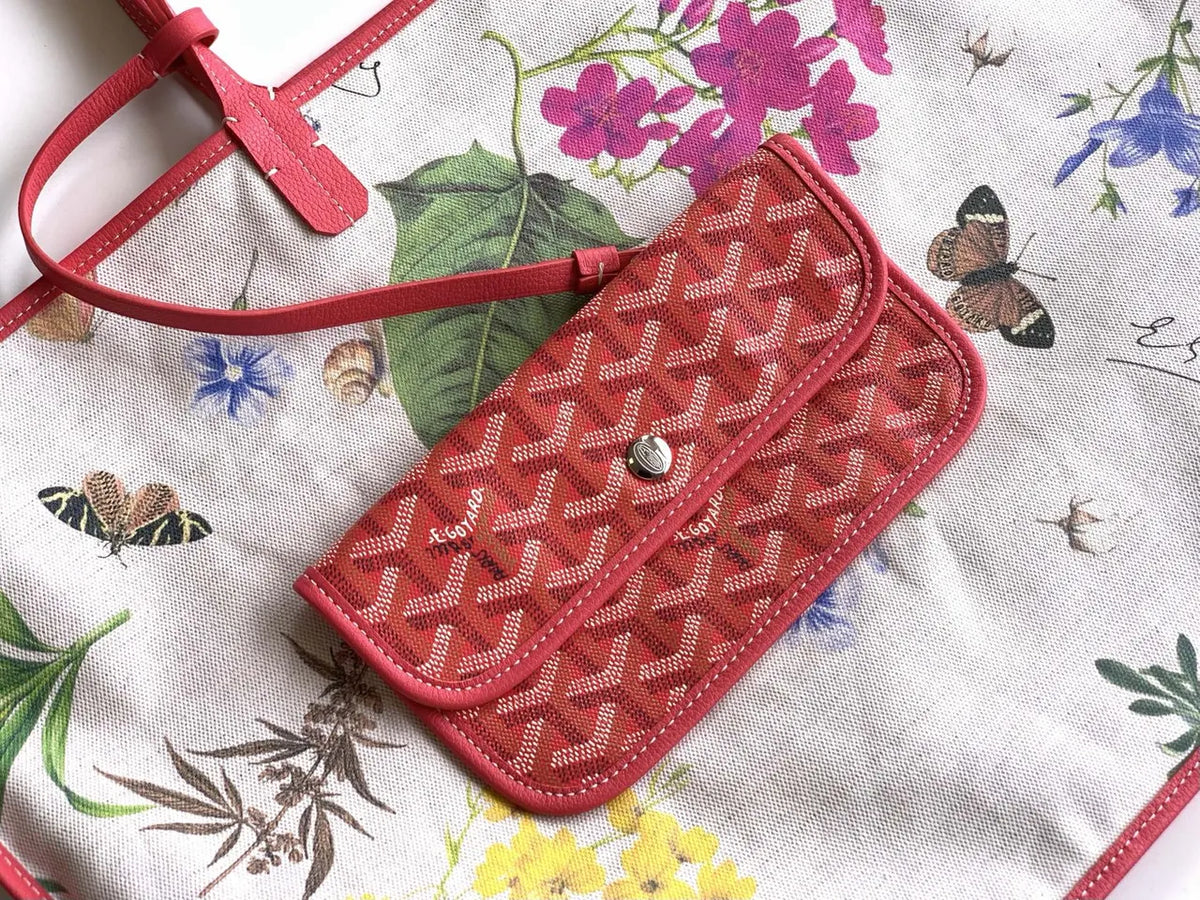 Goyard Coral Red Tote - Hình 7