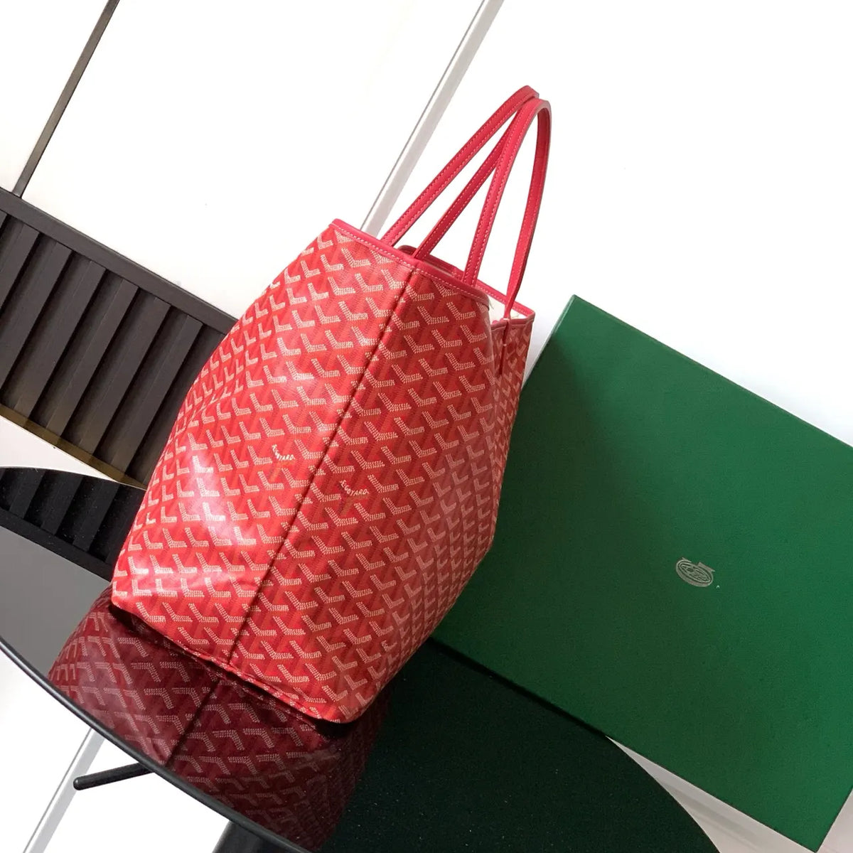 Goyard Coral Red Tote - Hình 3