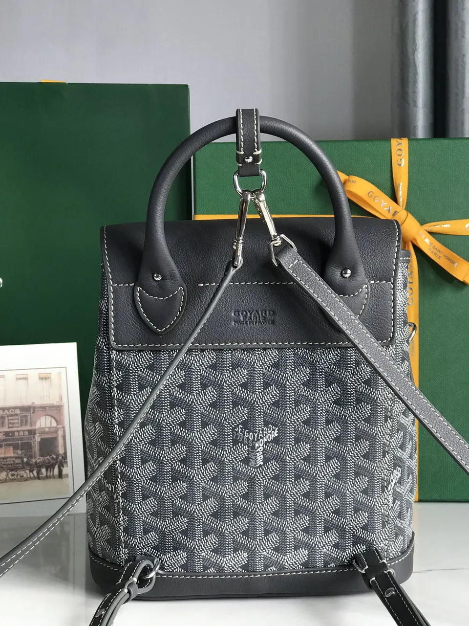 Goyard Black Monogram Isla Backpack - Hình 4