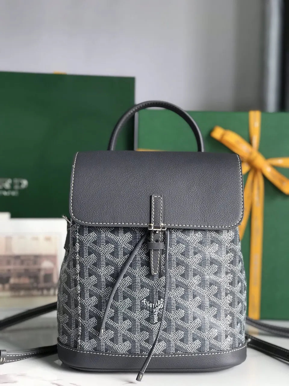 Goyard Black Monogram Isla Backpack