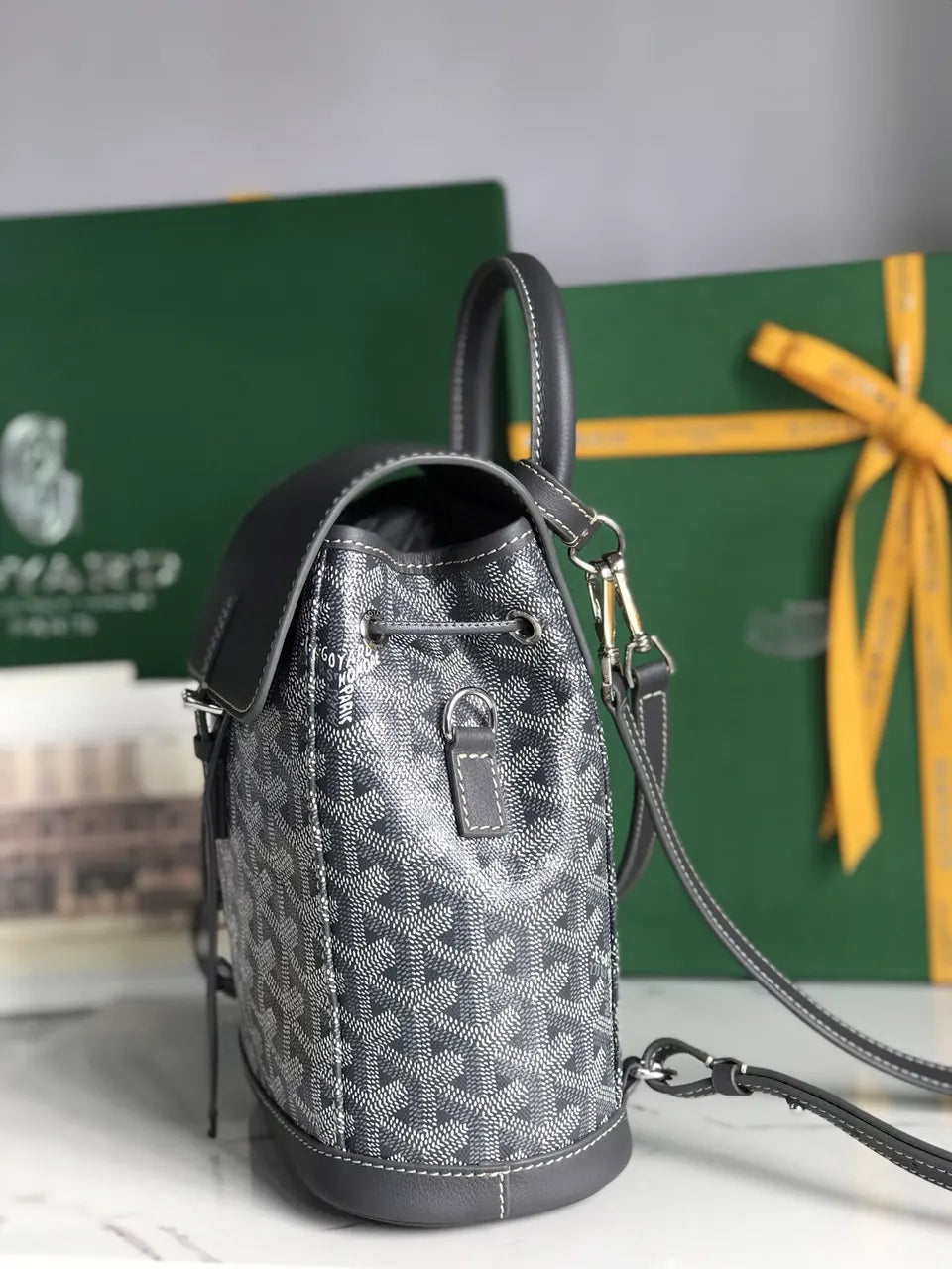 Goyard Black Monogram Isla Backpack - Hình 2