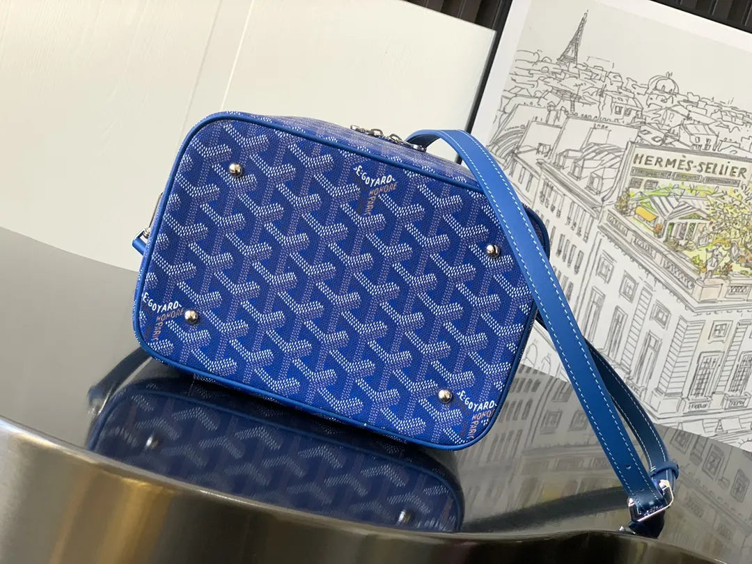 Goyard Royal Blue Vanity Case - Hình 4