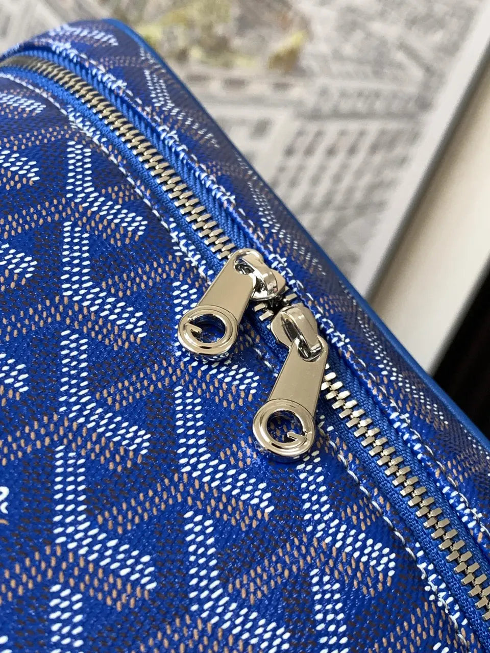 Goyard Royal Blue Vanity Case - Hình 5