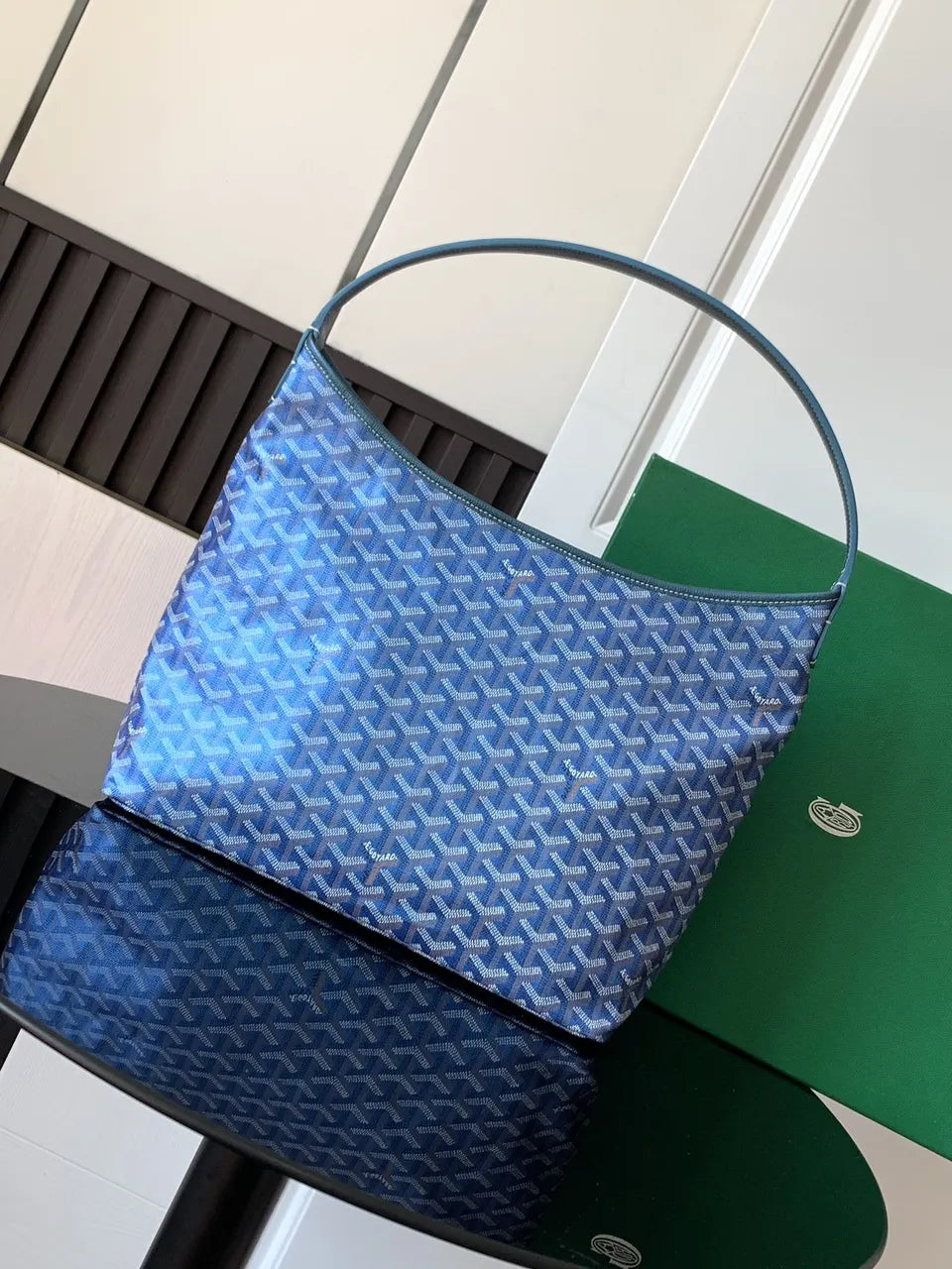 Goyard Blue Vendôme Hobo Bag - Hình 3