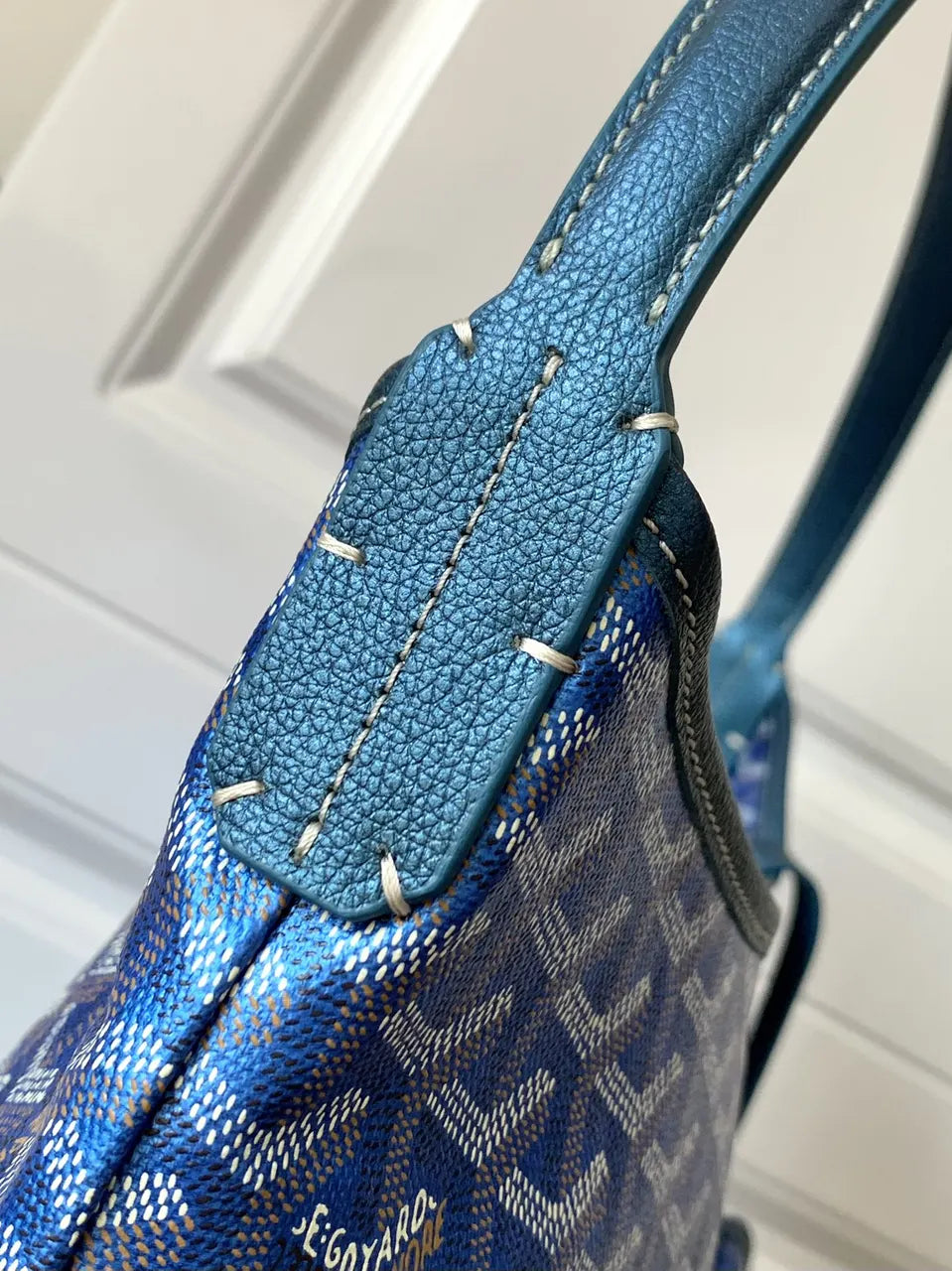Goyard Blue Vendôme Hobo Bag - Hình 7