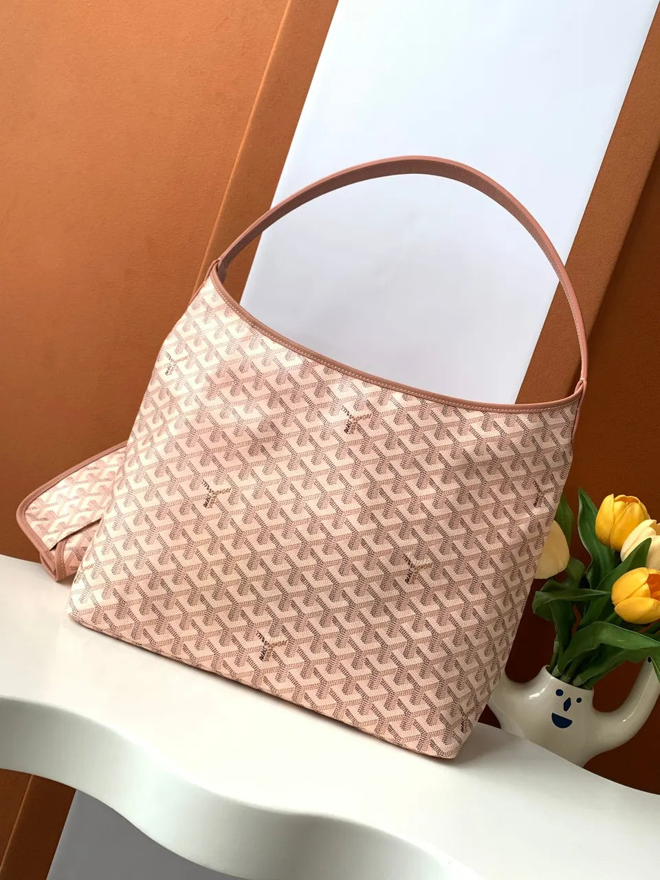 Goyard St. Louis Pink Bag - Hình 6