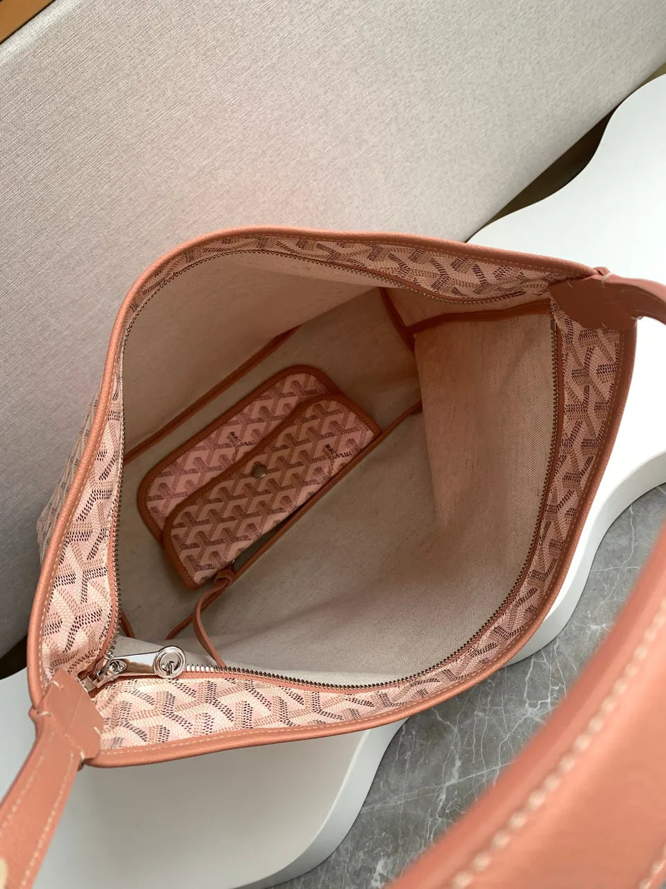 Goyard St. Louis Pink Bag - Hình 3