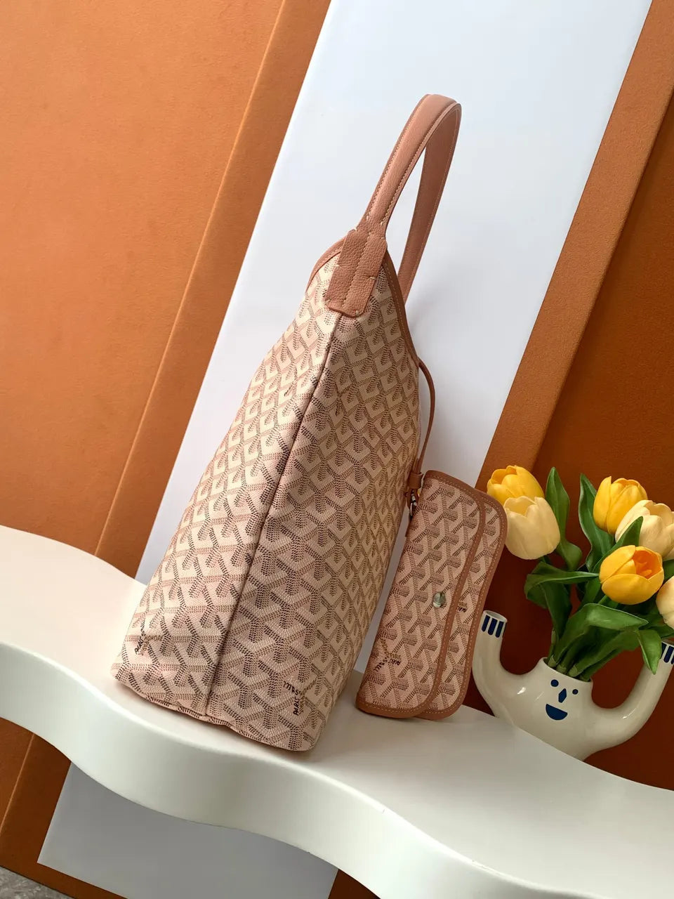 Goyard St. Louis Pink Bag - Hình 5