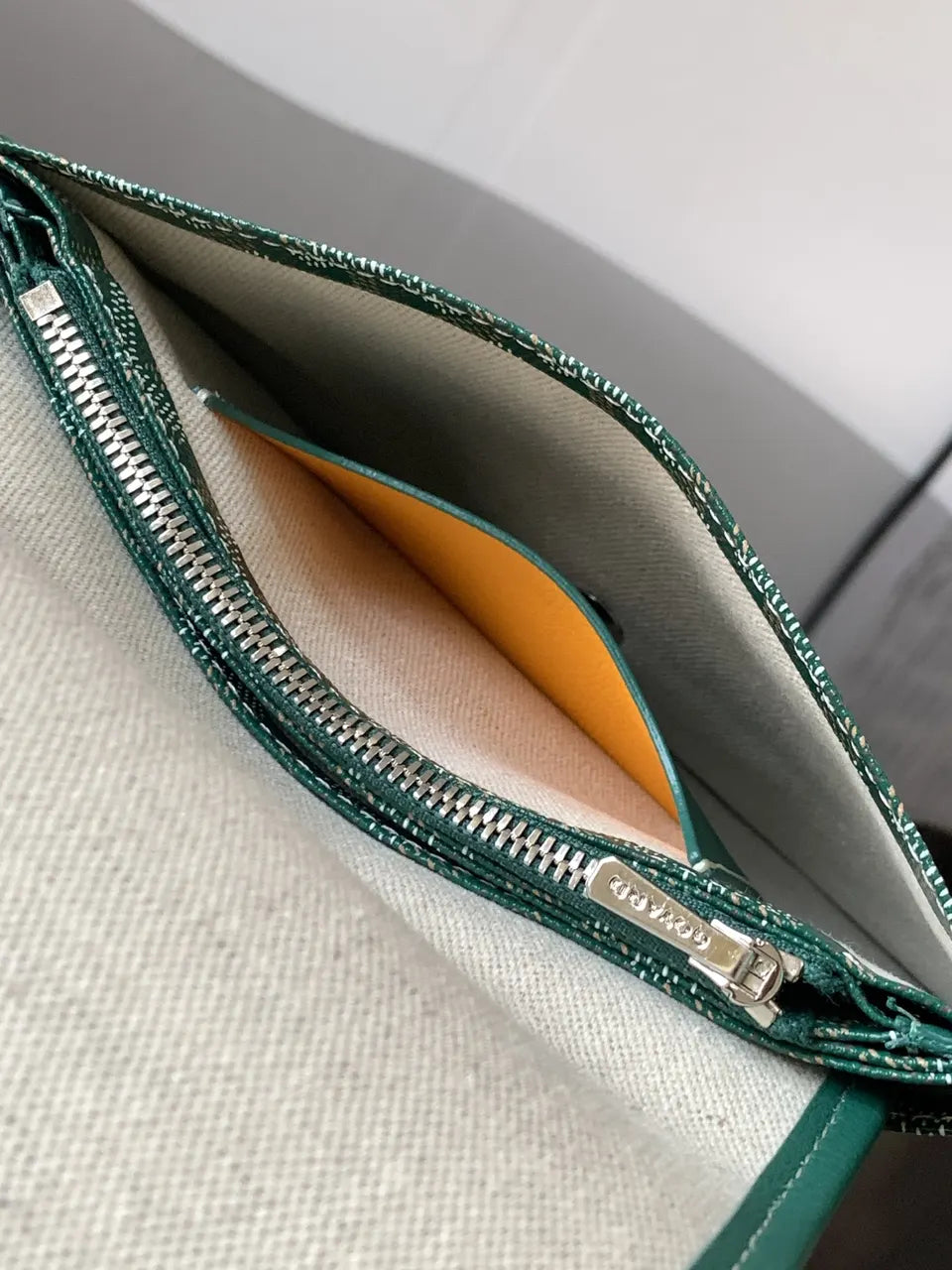 Goyard Green Goyardine Camera Bag - Hình 7