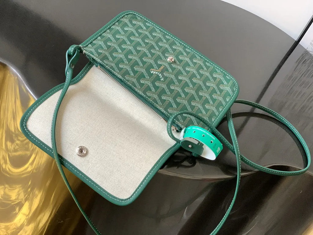 Goyard Green Goyardine Camera Bag - Hình 5