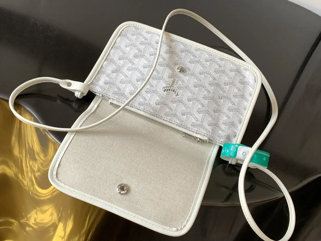 chic Goyard White Goyardine Minaudiere - Hình 5