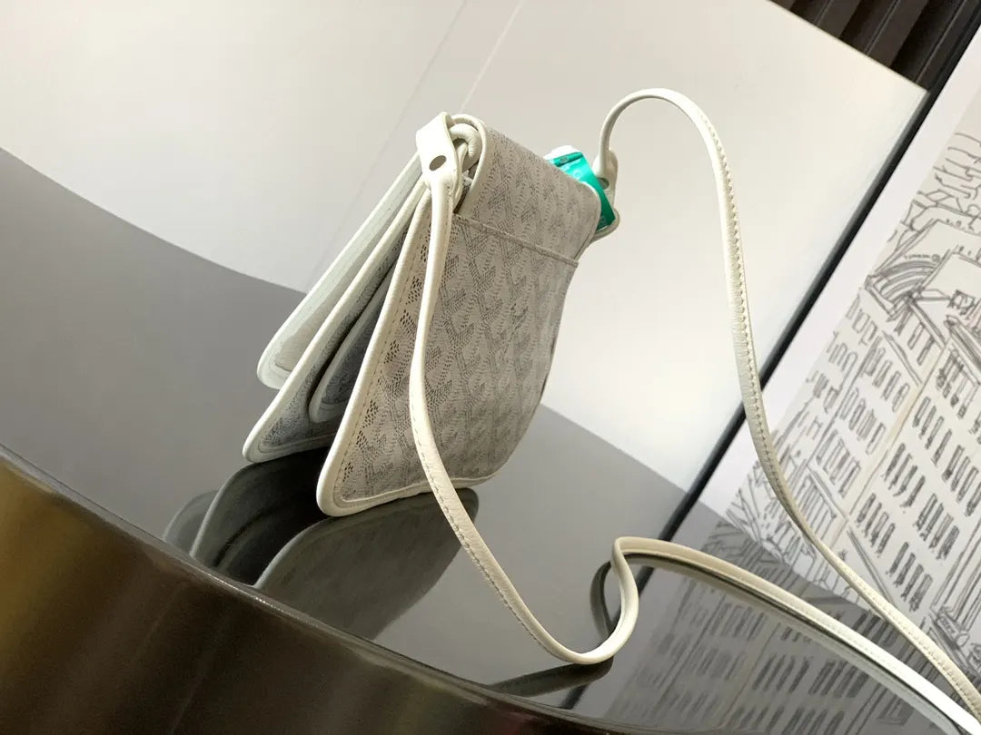 chic Goyard White Goyardine Minaudiere - Hình 2