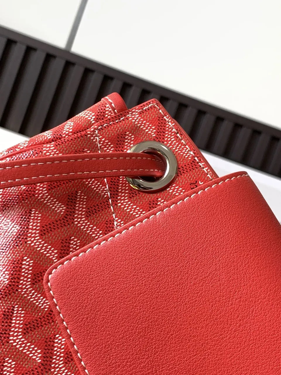 Goyard Red Minaudiere Bag - Hình 4
