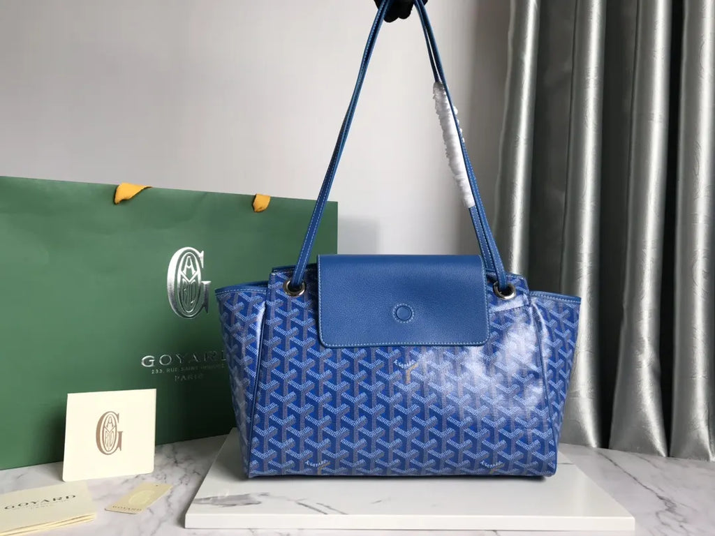 signature Goyard Blue Vendôme Bag