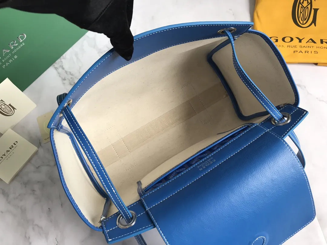 signature Goyard Blue Vendôme Bag - Hình 8