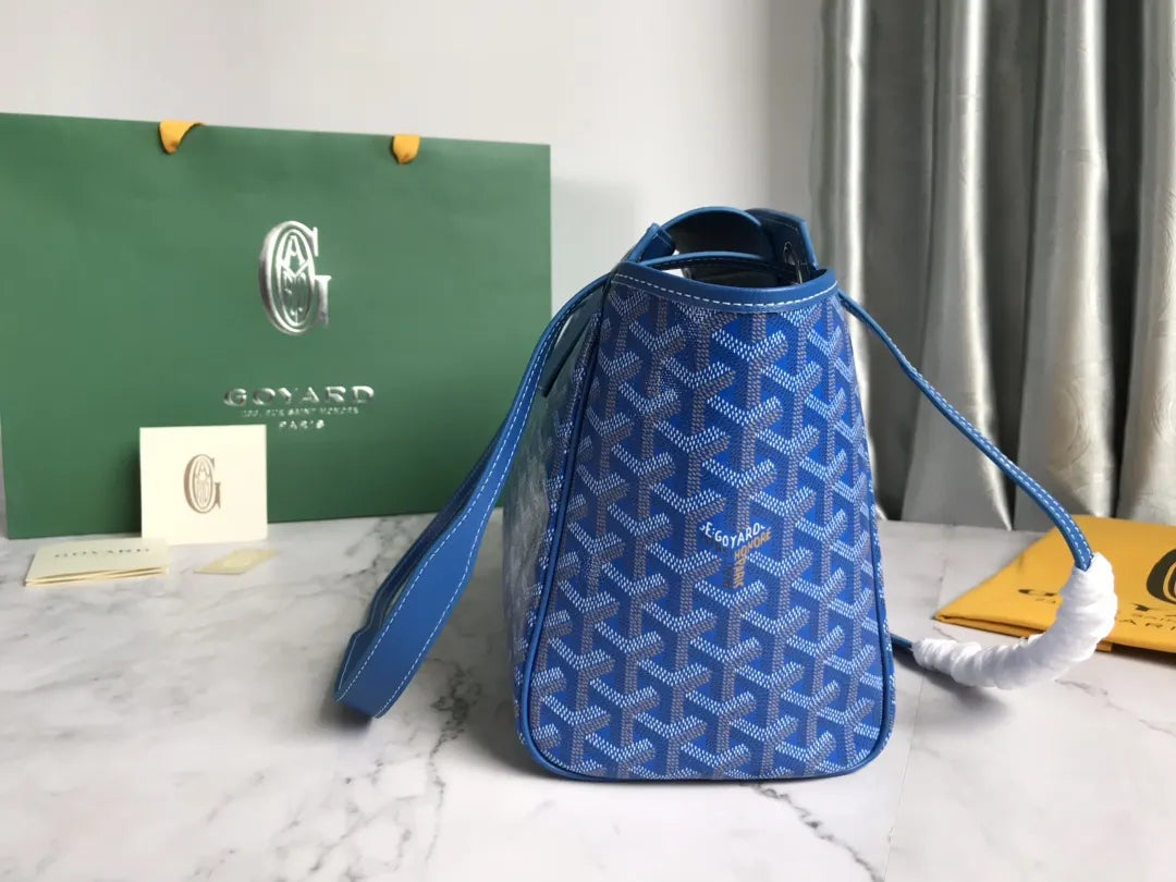 signature Goyard Blue Vendôme Bag - Hình 5