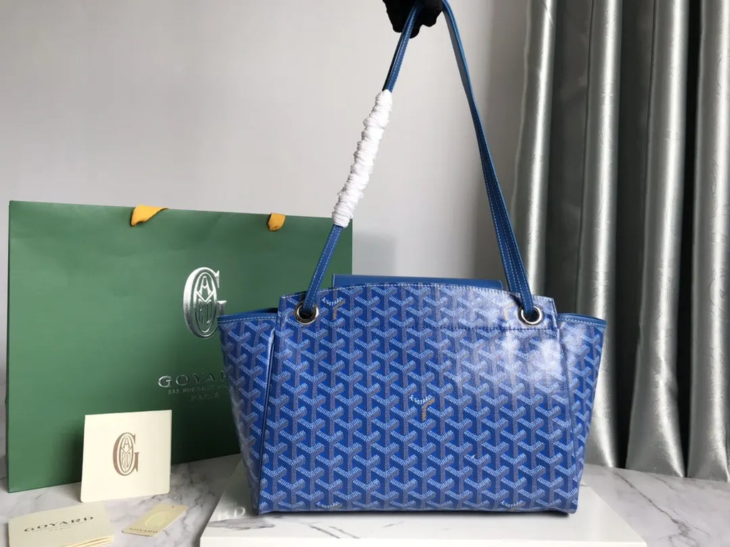 signature Goyard Blue Vendôme Bag - Hình 3