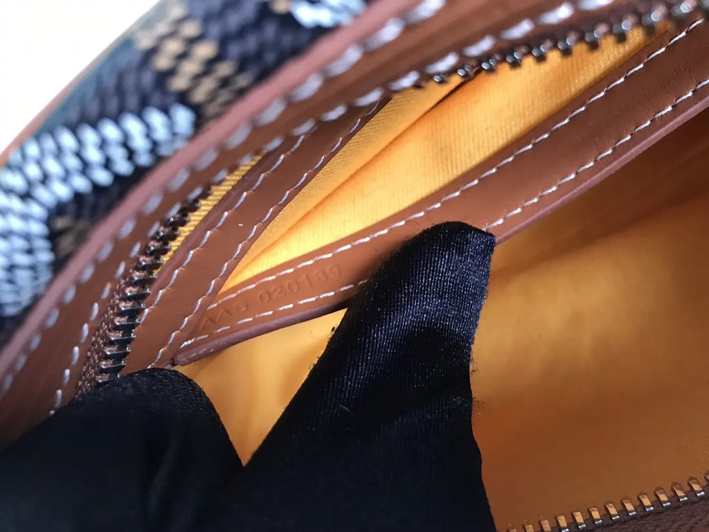 chevron Goyard Brown Camera Bag - Hình 9