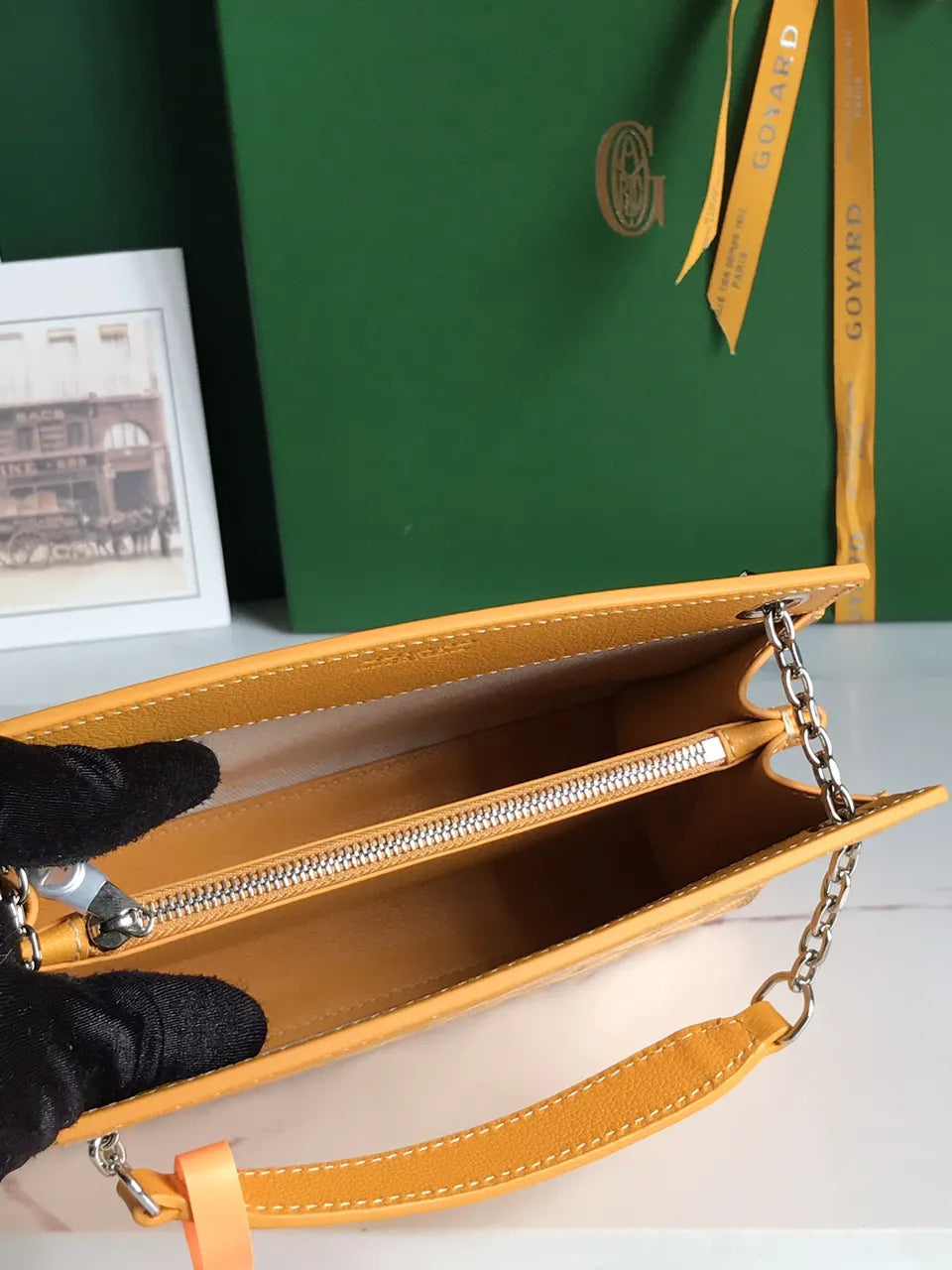 Goyard Yellow Saigon Soft Bag - Hình 8