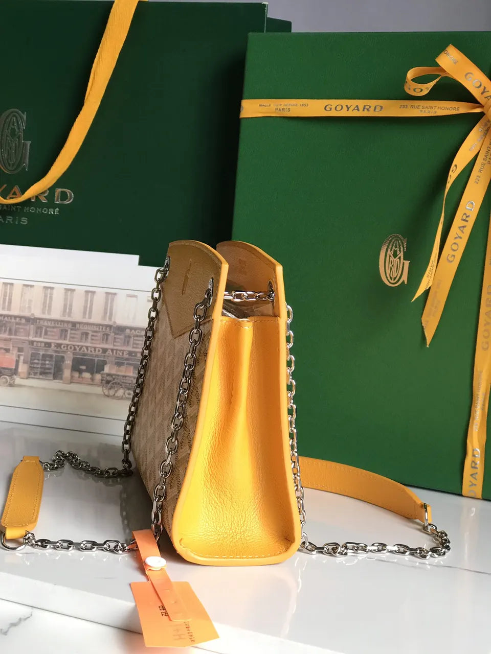 Goyard Yellow Saigon Soft Bag - Hình 3