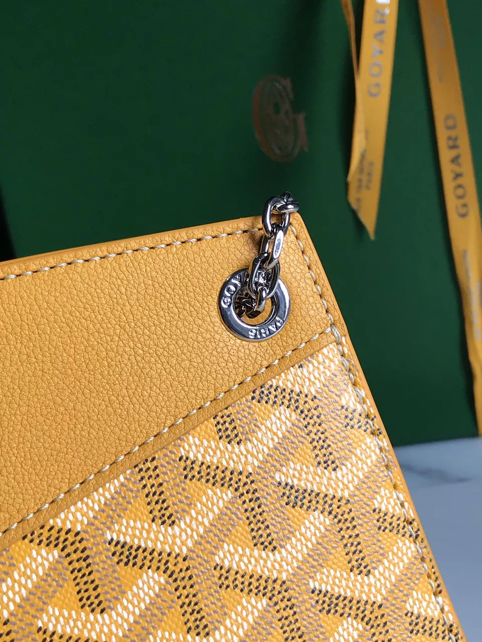 Goyard Yellow Saigon Soft Bag - Hình 6