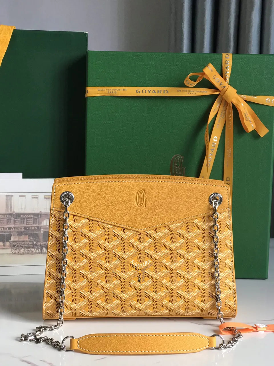 Goyard Yellow Saigon Soft Bag - Hình 2