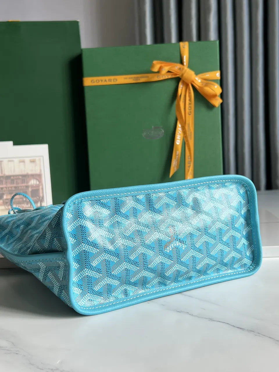 Goyard Turquoise Anjou Mini - Hình 5